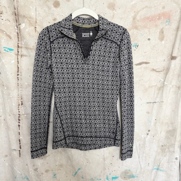 Smartwool Merino Wool Half Zip Long Sleeve Base Layer Shirt - Picture 1 of 3